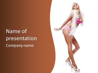 Person Beauty Isolated PowerPoint Template