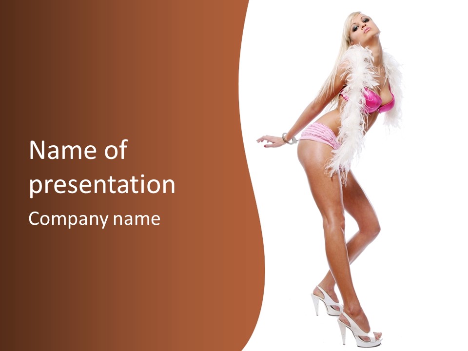 Person Beauty Isolated PowerPoint Template