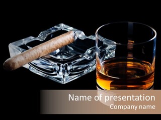 Black Unhealthy Booze PowerPoint Template
