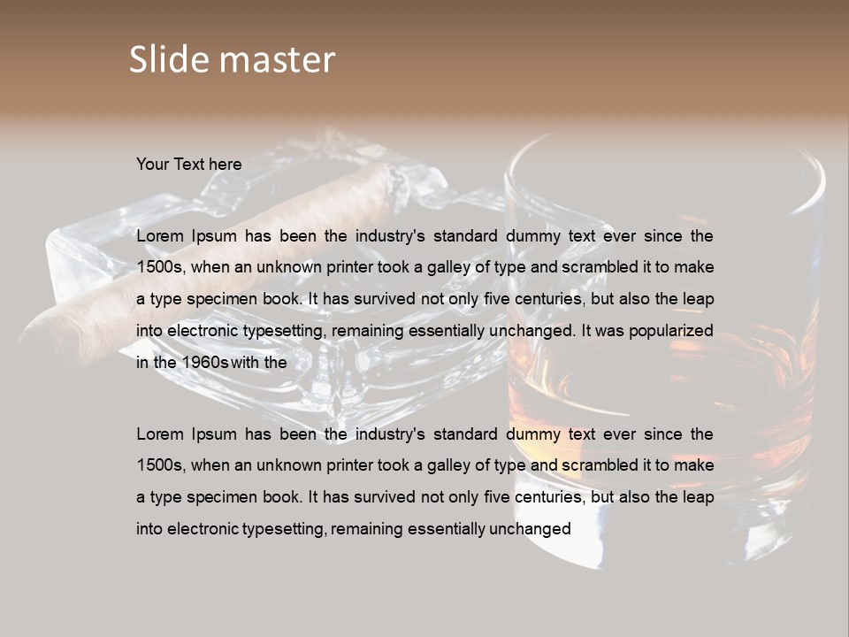 Black Unhealthy Booze PowerPoint Template