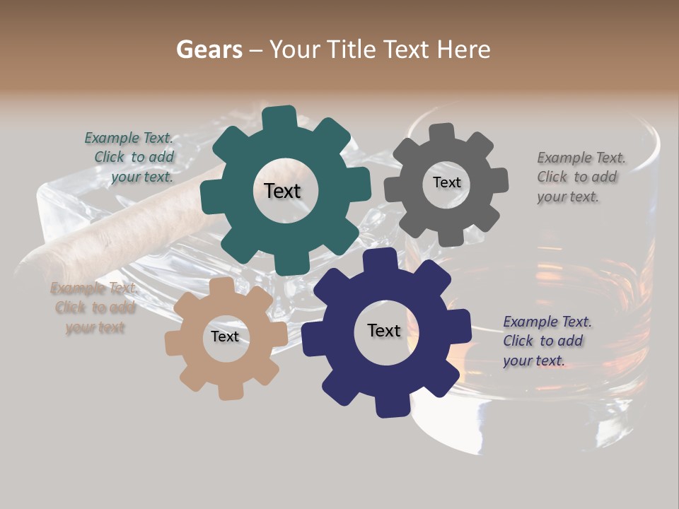 Black Unhealthy Booze PowerPoint Template