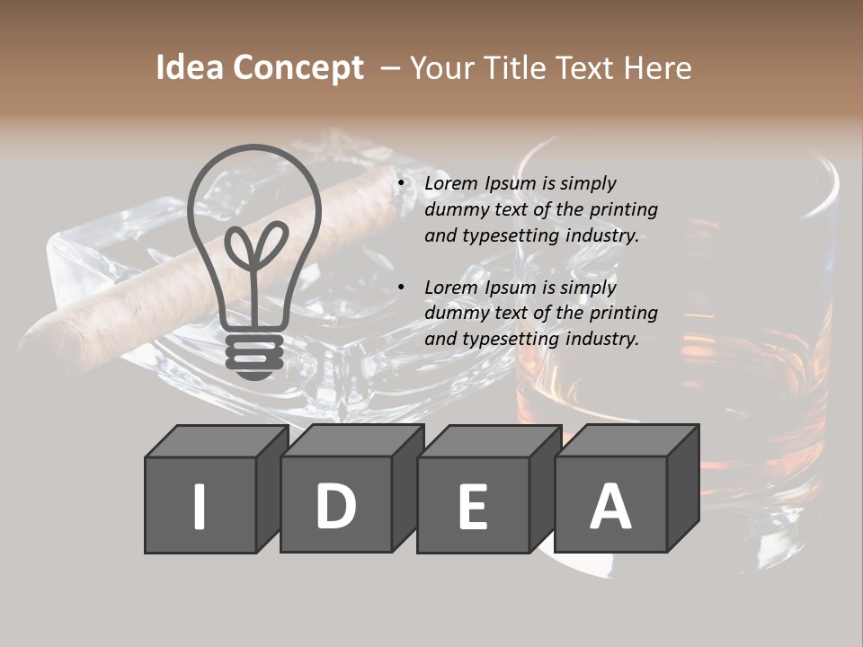 Black Unhealthy Booze PowerPoint Template