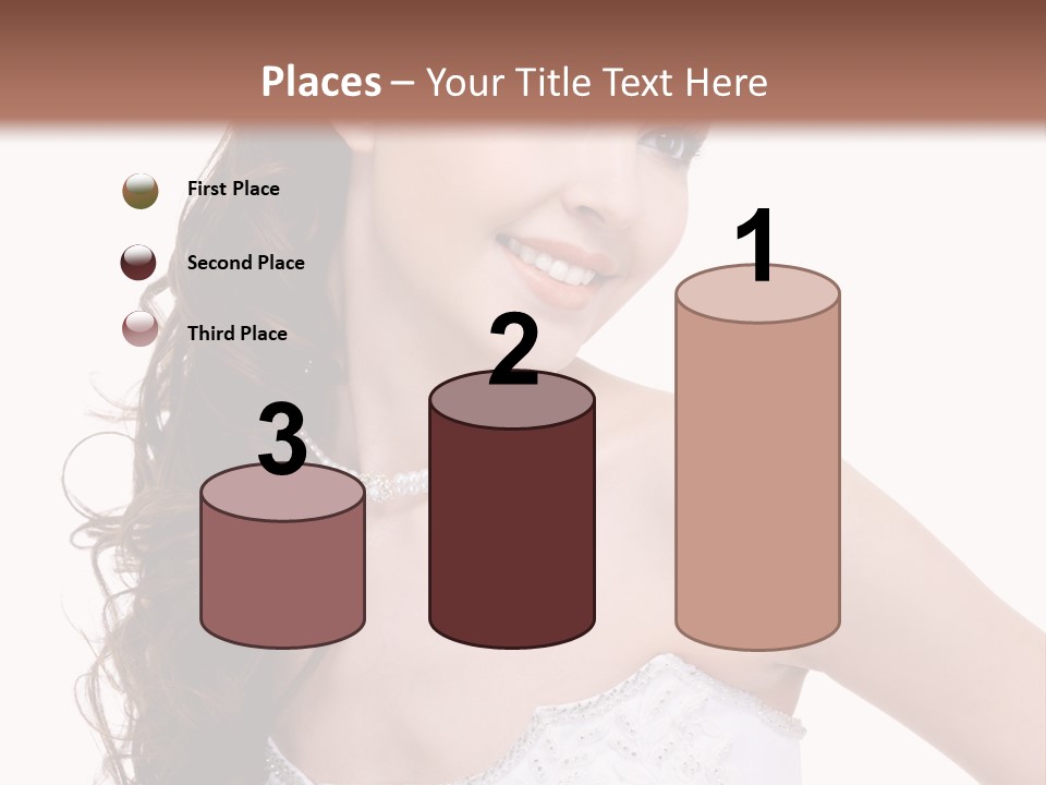 Caucasian Girl Cheerful PowerPoint Template