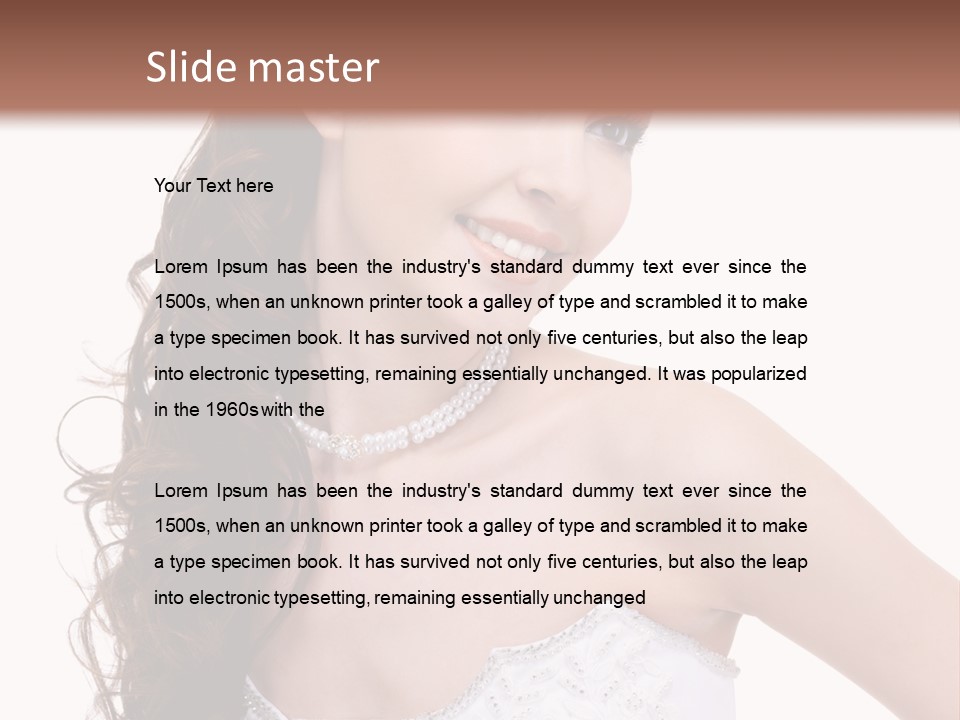 Caucasian Girl Cheerful PowerPoint Template