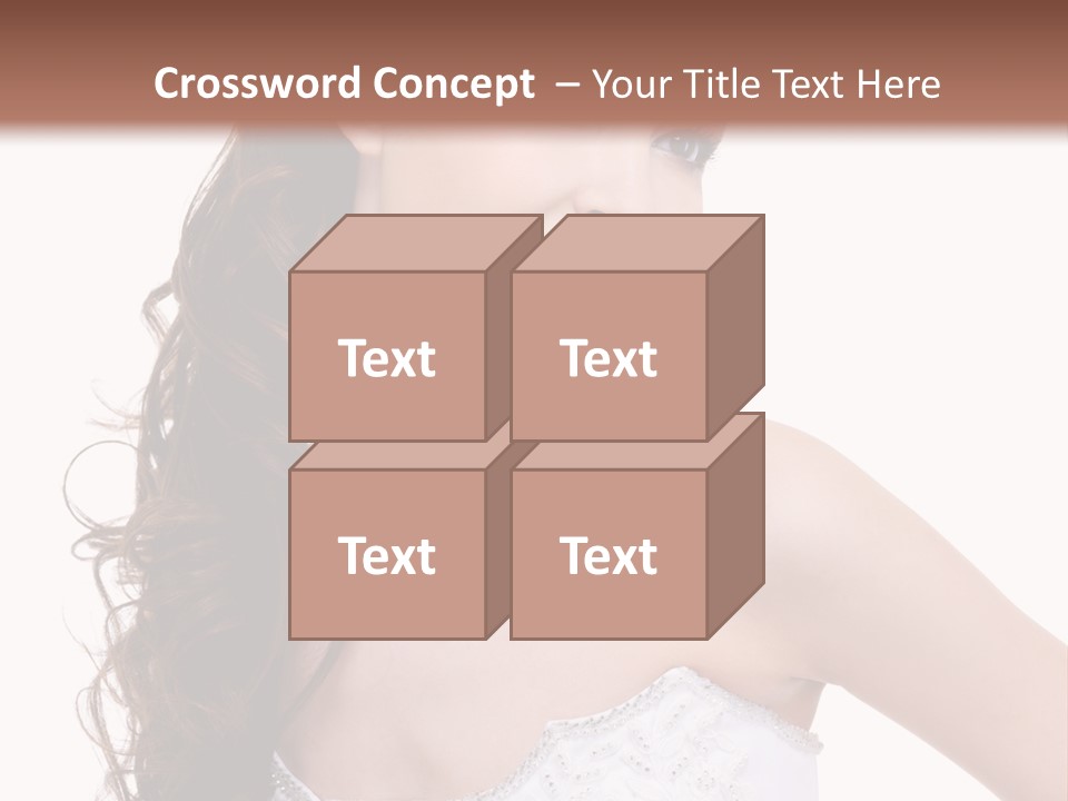 Caucasian Girl Cheerful PowerPoint Template