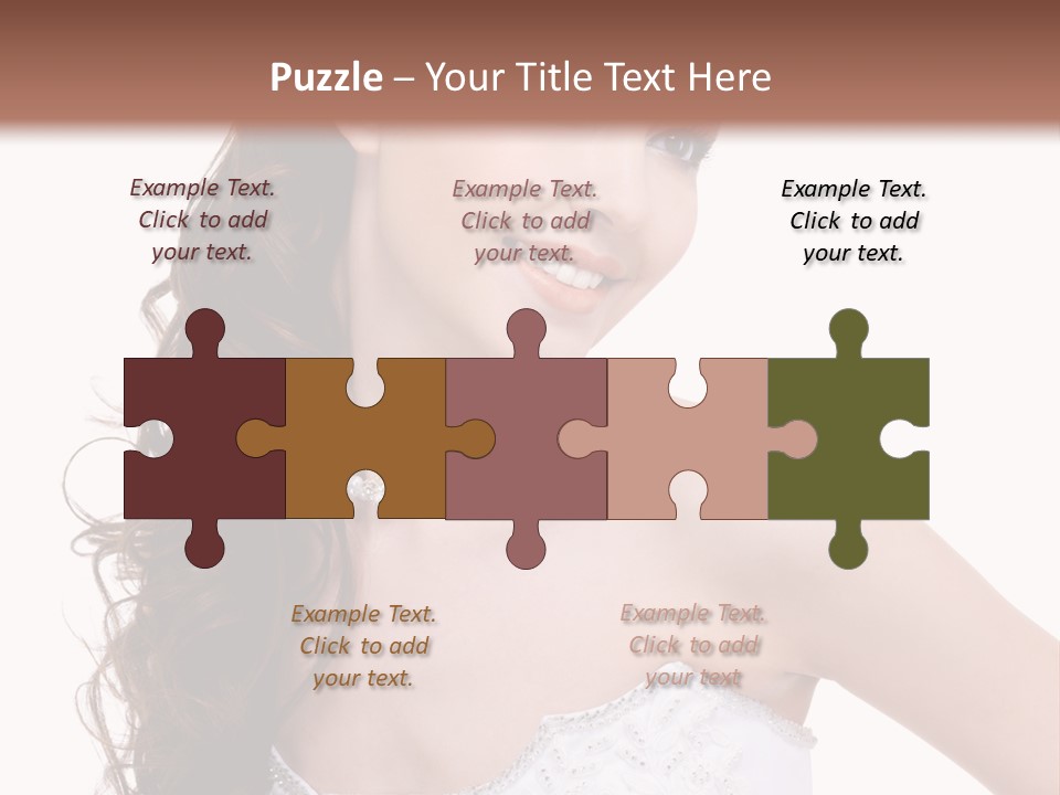 Caucasian Girl Cheerful PowerPoint Template