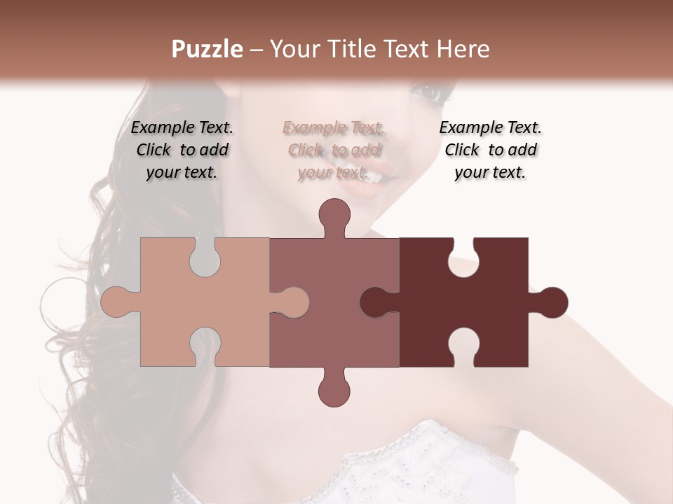 Caucasian Girl Cheerful PowerPoint Template