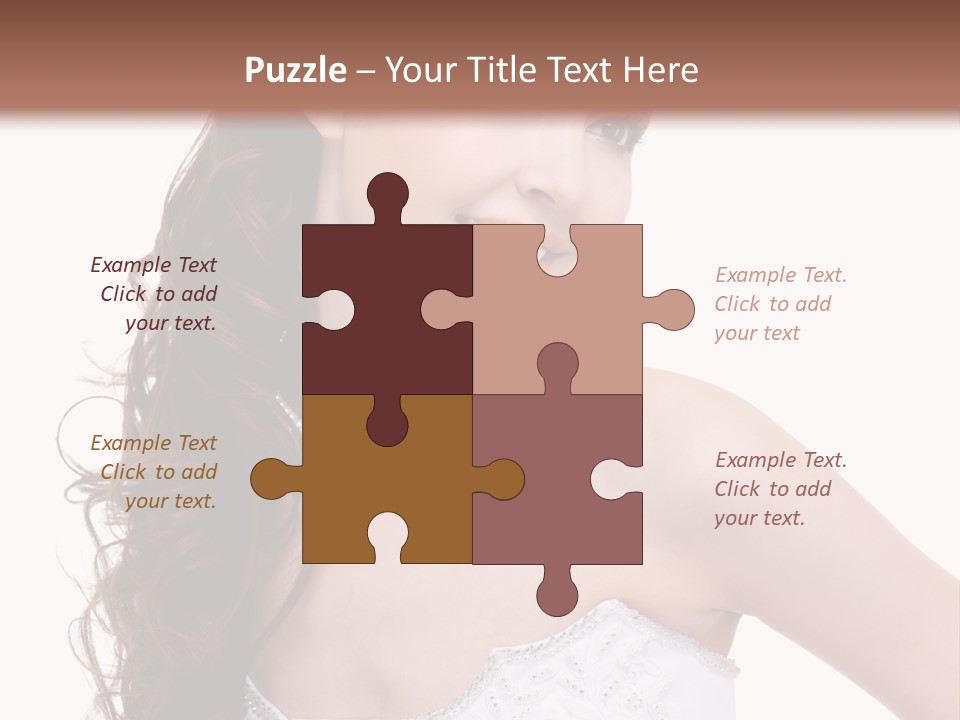 Caucasian Girl Cheerful PowerPoint Template