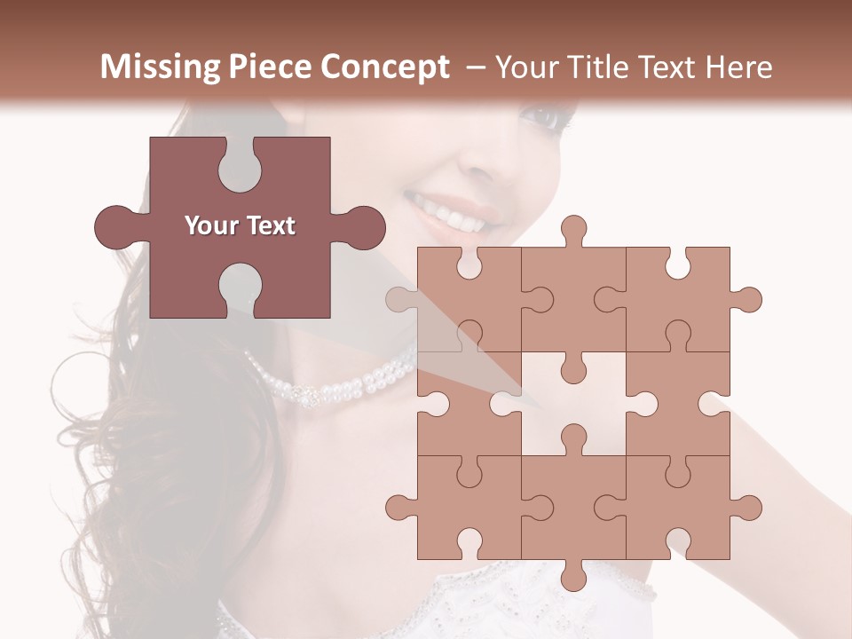 Caucasian Girl Cheerful PowerPoint Template