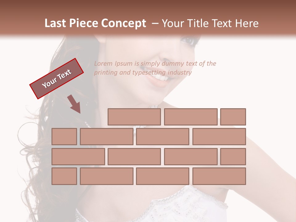 Caucasian Girl Cheerful PowerPoint Template