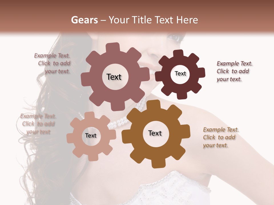 Caucasian Girl Cheerful PowerPoint Template