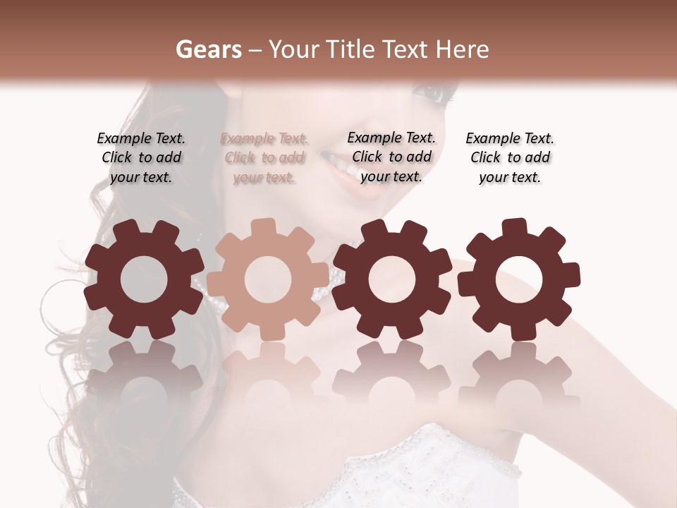 Caucasian Girl Cheerful PowerPoint Template