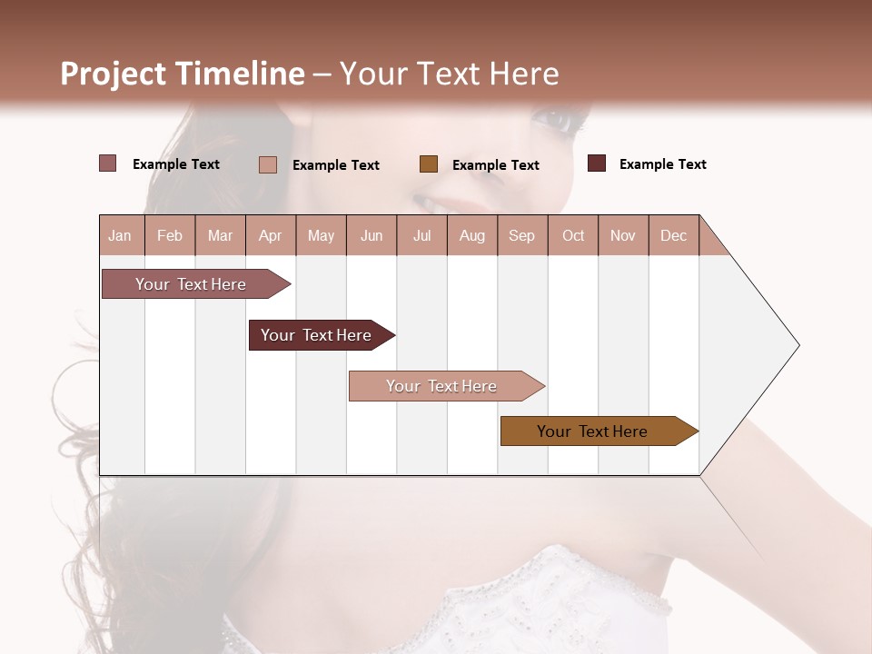 Caucasian Girl Cheerful PowerPoint Template