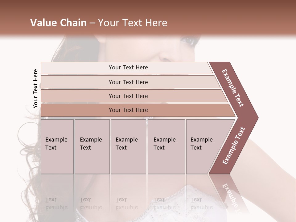 Caucasian Girl Cheerful PowerPoint Template