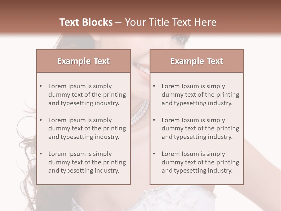 Caucasian Girl Cheerful PowerPoint Template