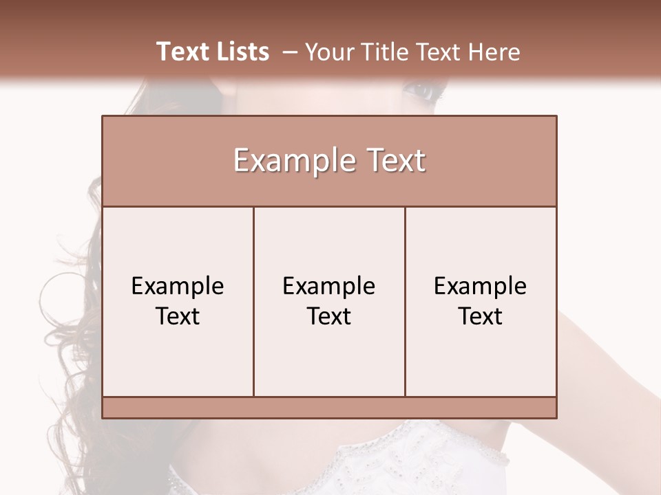 Caucasian Girl Cheerful PowerPoint Template