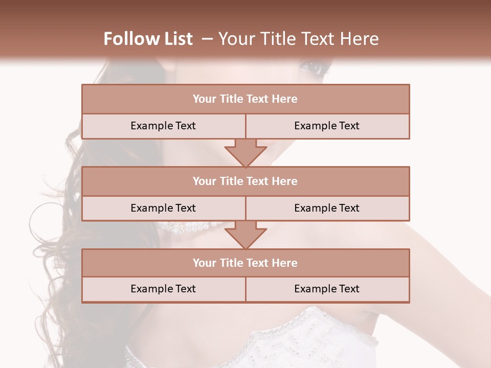 Caucasian Girl Cheerful PowerPoint Template