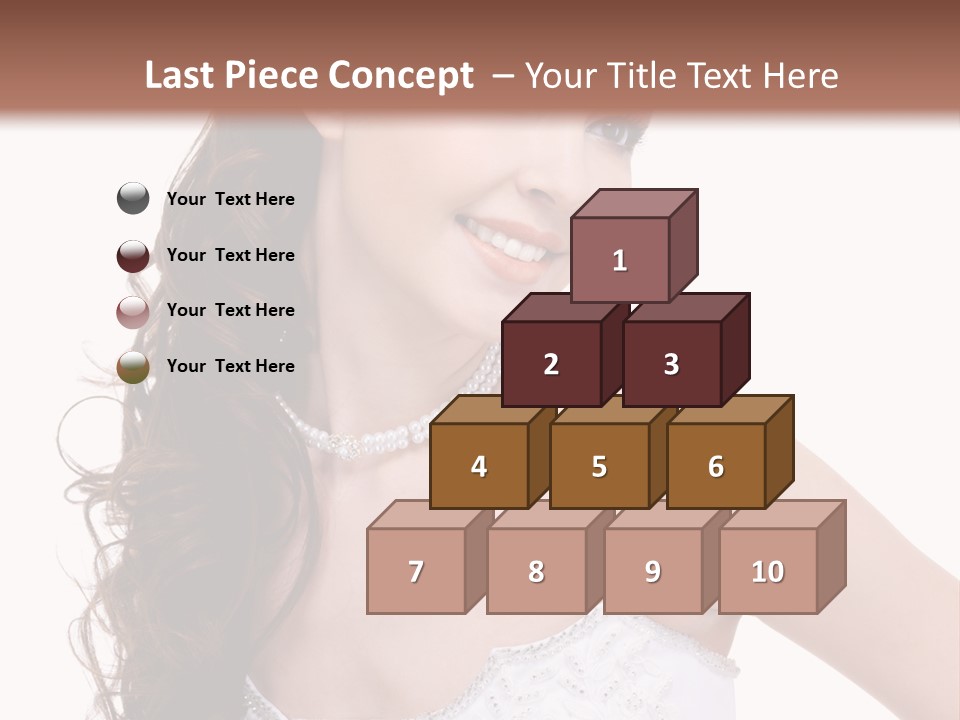 Caucasian Girl Cheerful PowerPoint Template