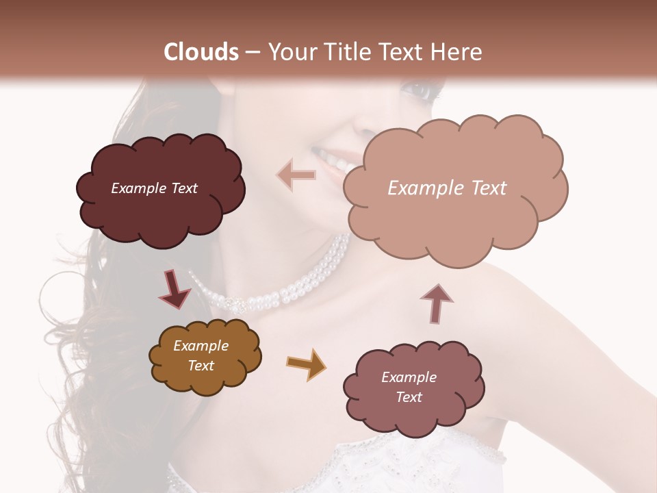 Caucasian Girl Cheerful PowerPoint Template