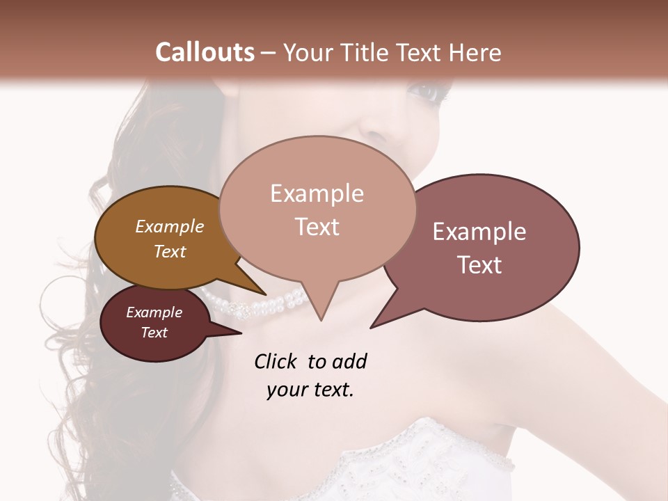 Caucasian Girl Cheerful PowerPoint Template