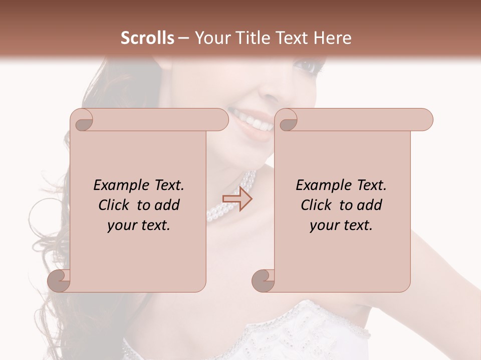 Caucasian Girl Cheerful PowerPoint Template