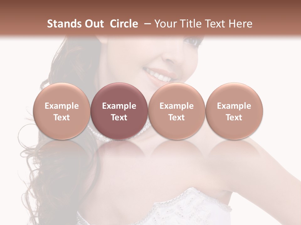 Caucasian Girl Cheerful PowerPoint Template