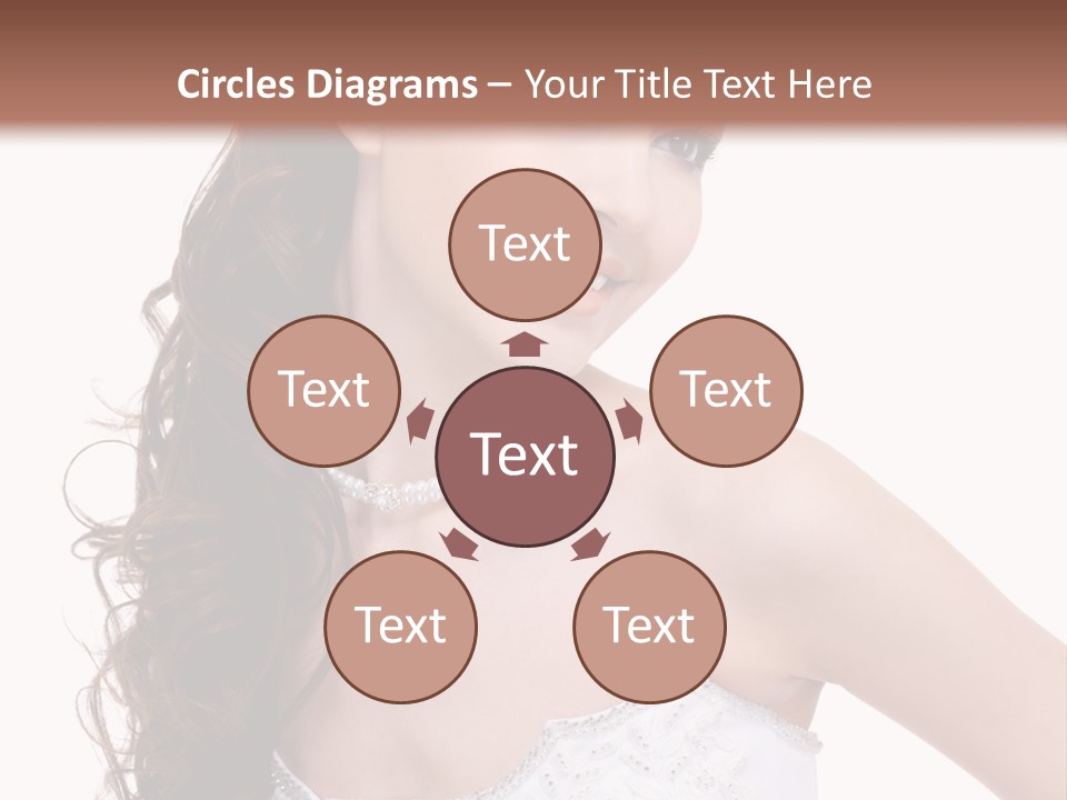 Caucasian Girl Cheerful PowerPoint Template