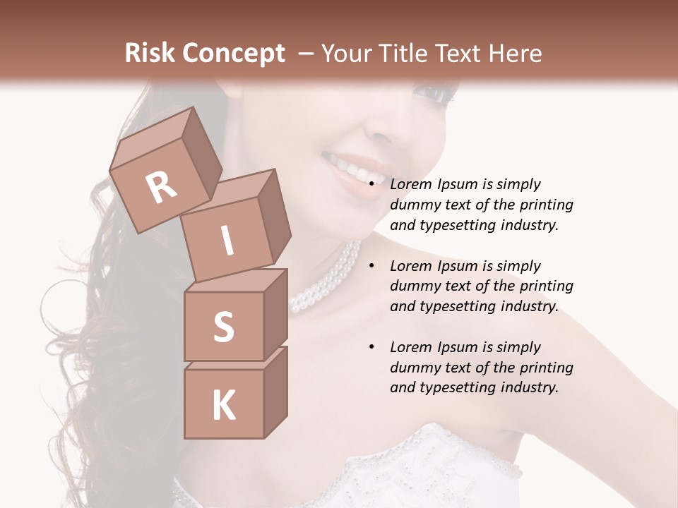 Caucasian Girl Cheerful PowerPoint Template