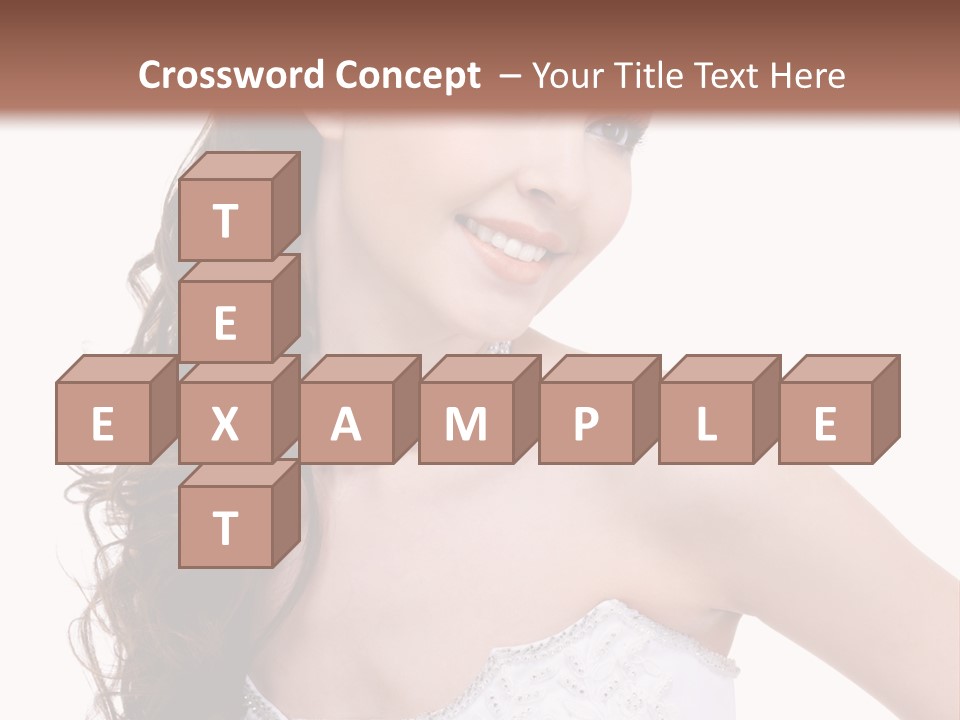 Caucasian Girl Cheerful PowerPoint Template