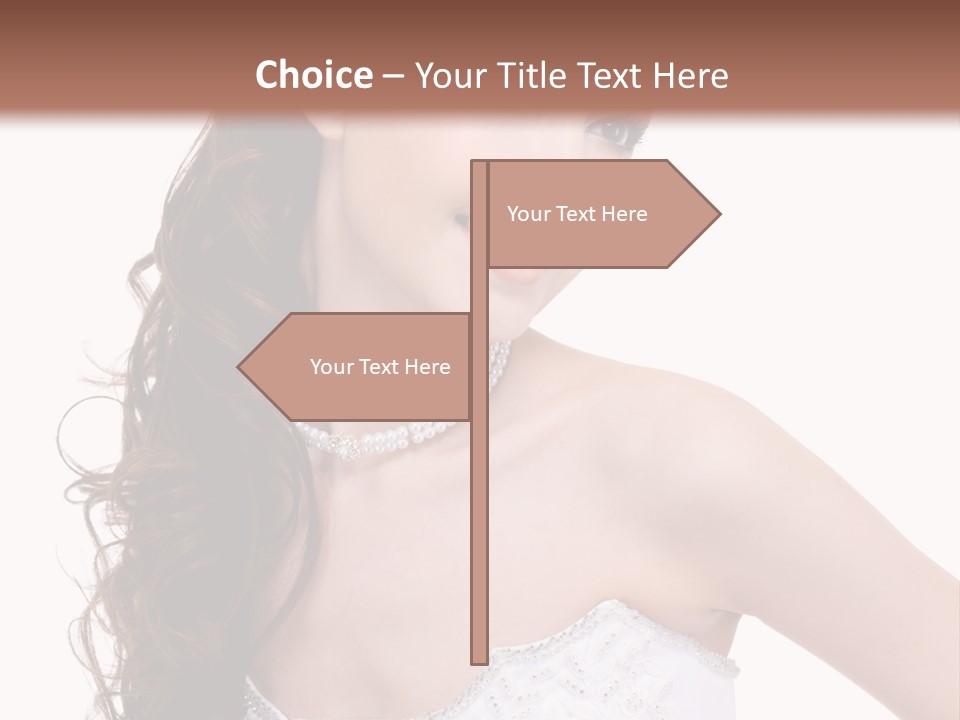 Caucasian Girl Cheerful PowerPoint Template