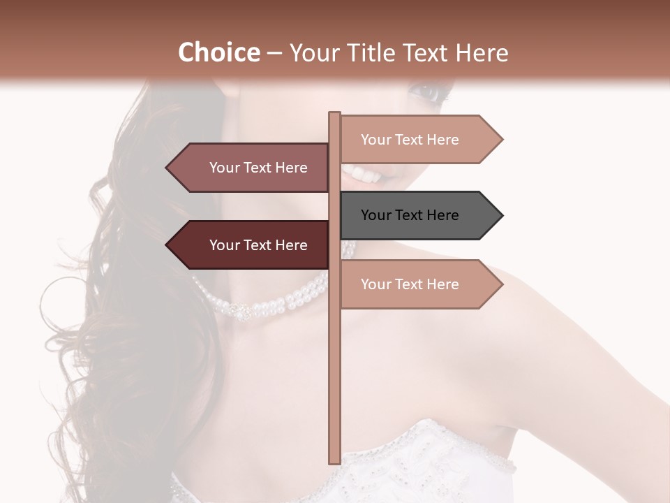 Caucasian Girl Cheerful PowerPoint Template