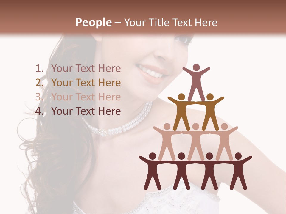 Caucasian Girl Cheerful PowerPoint Template