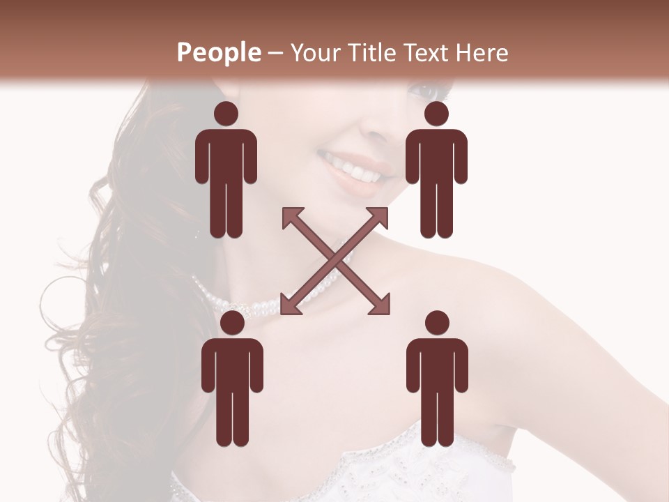Caucasian Girl Cheerful PowerPoint Template