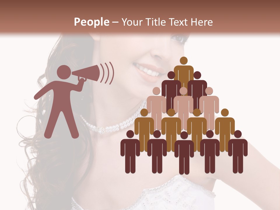 Caucasian Girl Cheerful PowerPoint Template