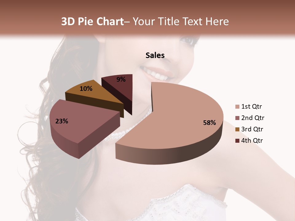 Caucasian Girl Cheerful PowerPoint Template