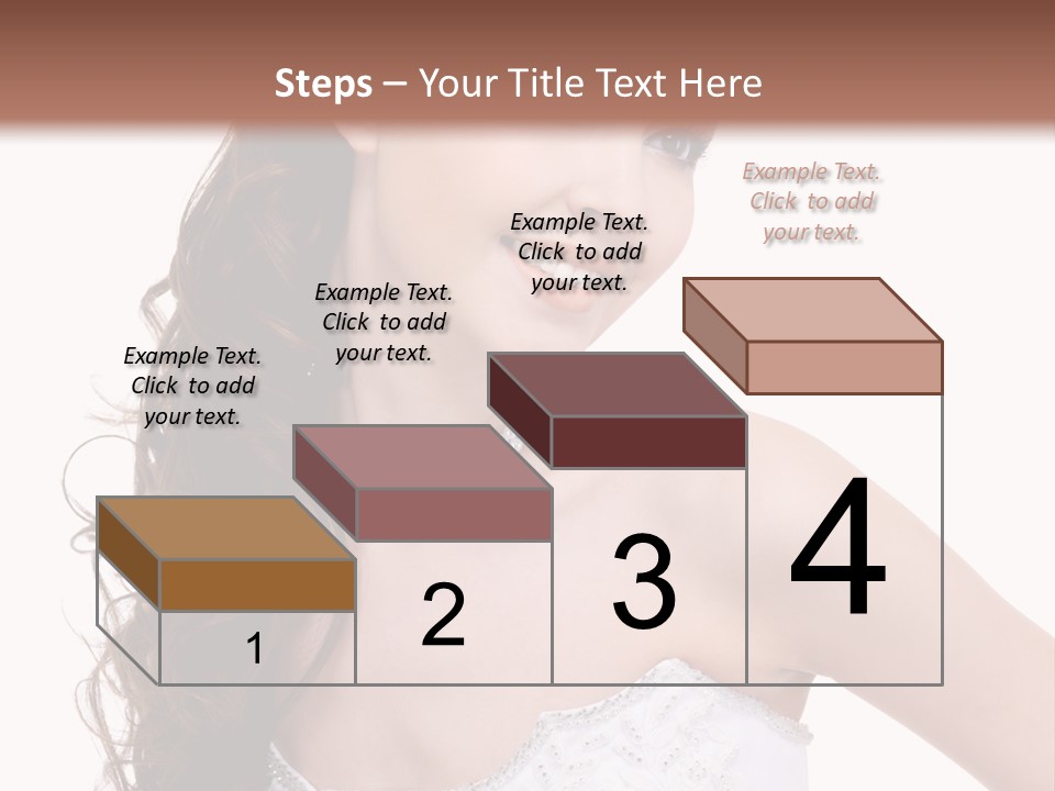 Caucasian Girl Cheerful PowerPoint Template