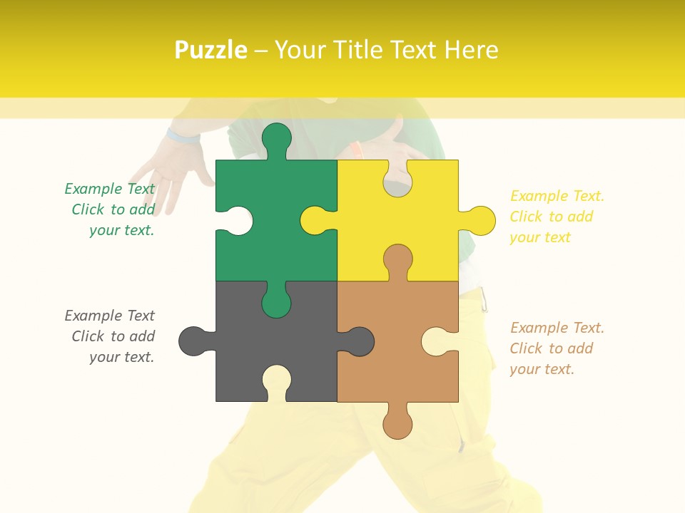 A Man In A Green Shirt And Yellow Pants PowerPoint Template