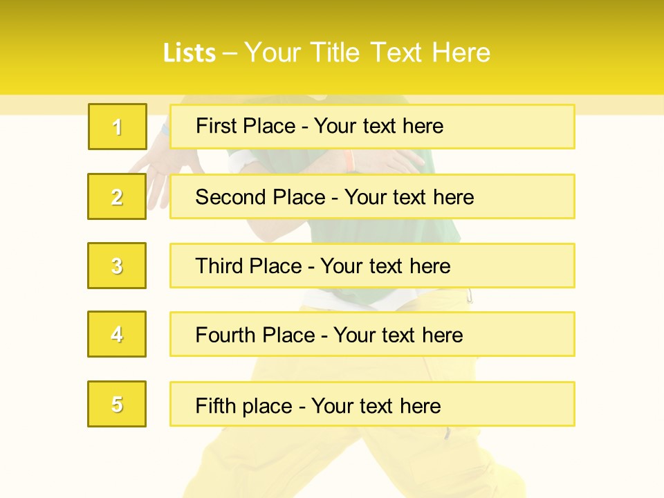 A Man In A Green Shirt And Yellow Pants PowerPoint Template