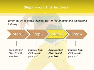 A Man In A Green Shirt And Yellow Pants PowerPoint Template