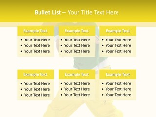 A Man In A Green Shirt And Yellow Pants PowerPoint Template