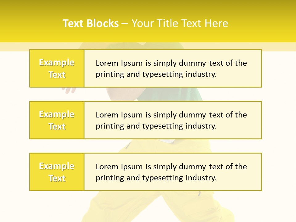 A Man In A Green Shirt And Yellow Pants PowerPoint Template