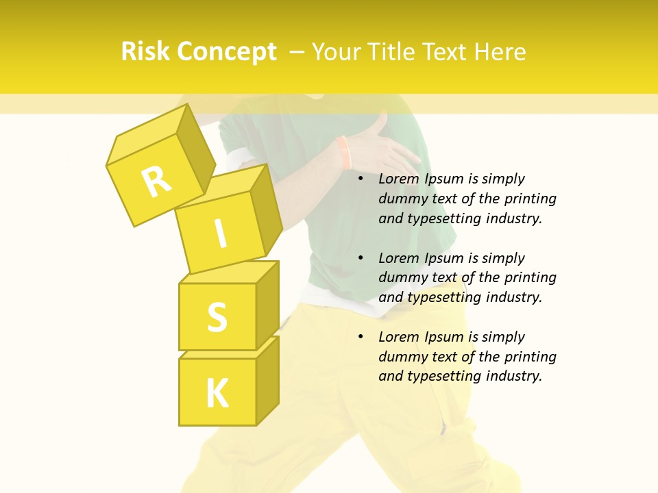 A Man In A Green Shirt And Yellow Pants PowerPoint Template