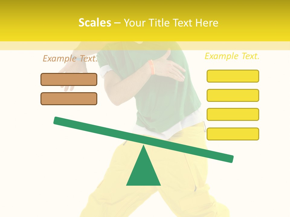 A Man In A Green Shirt And Yellow Pants PowerPoint Template