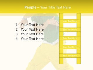 A Man In A Green Shirt And Yellow Pants PowerPoint Template