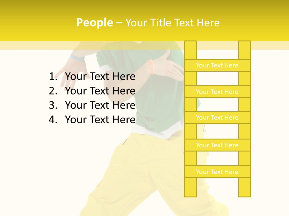 A Man In A Green Shirt And Yellow Pants PowerPoint Template