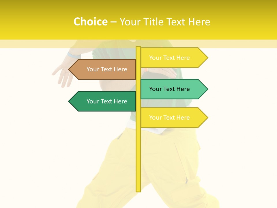 A Man In A Green Shirt And Yellow Pants PowerPoint Template