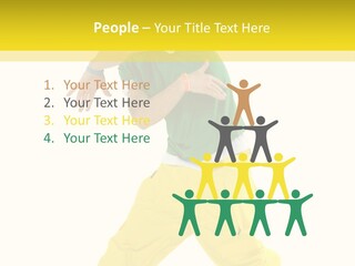 A Man In A Green Shirt And Yellow Pants PowerPoint Template