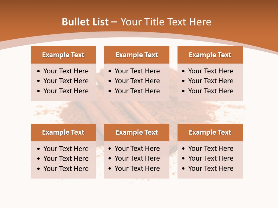 Cinnamon Brown Food PowerPoint Template