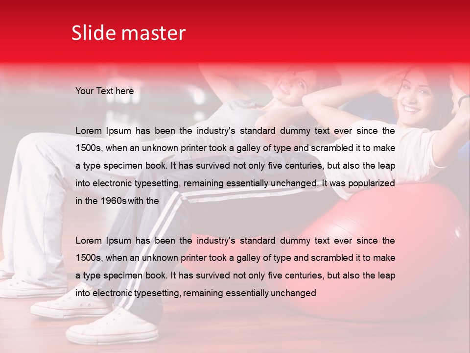 Sport Girl Slim PowerPoint Template