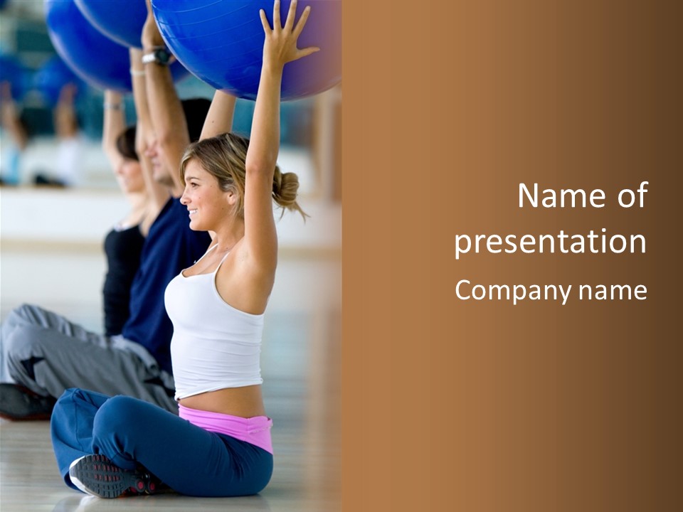 Fit Girls Person PowerPoint Template